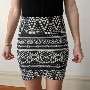 H&M Aztec Mini Skirt XS